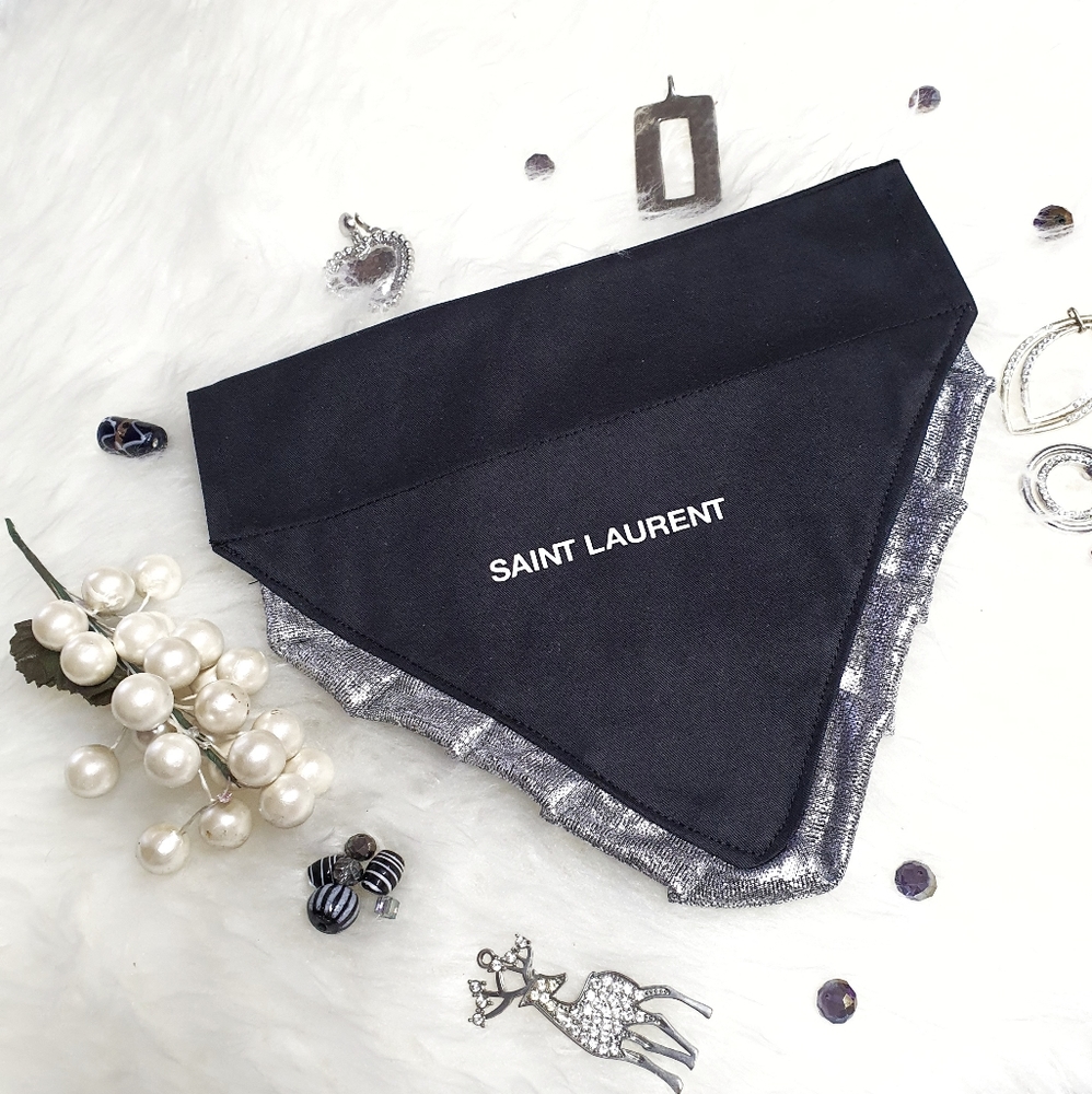 🐶 5 for $15 * Pablo Black & Silver Luxury Designer Dog Bandana